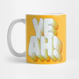 YEAH! Typographic Positivity Statement Design Mug